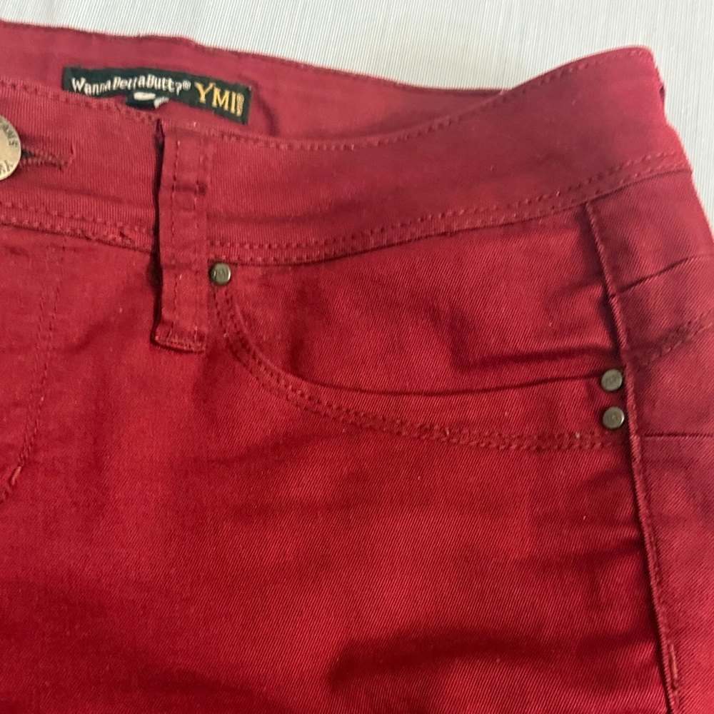 Vibrant Red Skinny Jeans for Women - Picture 4 of 5